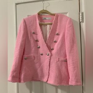 ZARA PINK BLAZER MEDIUM